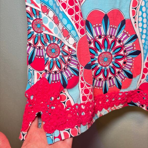 Women's Crown & Ivy PS Petite Red Blue Pink Sleeveless Shift Dress - Picture 2 of 7